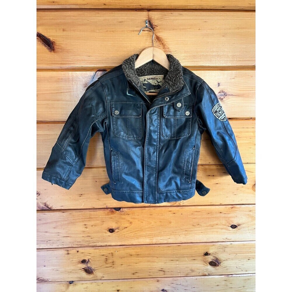 KIDS MOTORCYCLE JACKET COAT BOYS 5 RARE HAWKE & CO